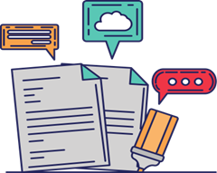 data collection graphic showing documents