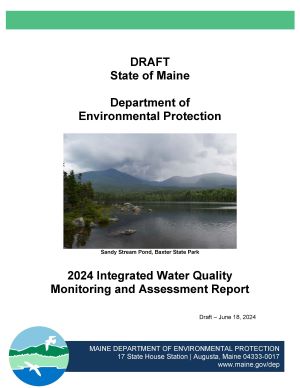 Picture:  cover of final draft 305(b) report